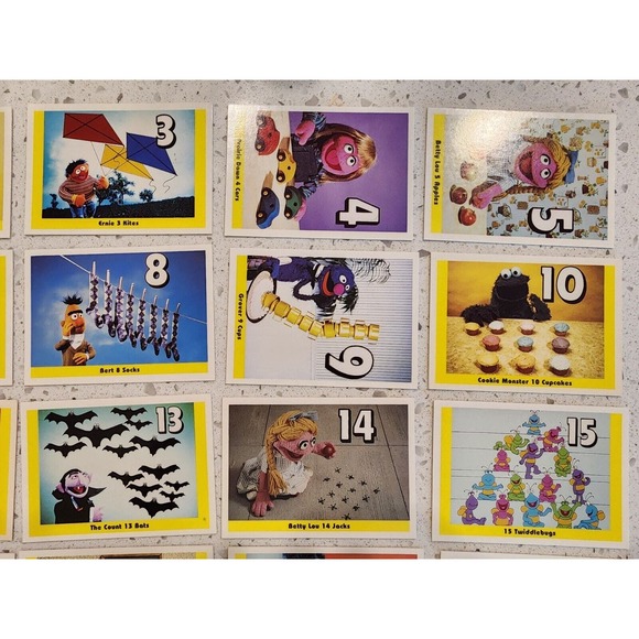 Sesame Street Vintage 1992 Trading Cards 1-21 The Count Counts Oscar Burt Ernie - Picture 4 of 11